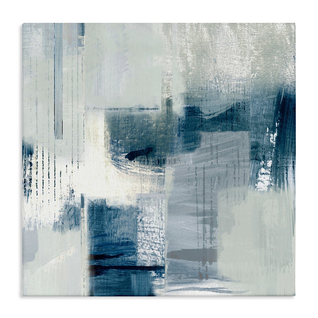 Stupell Industries Faded Abstraction with Blues Canvas By Susan Jill